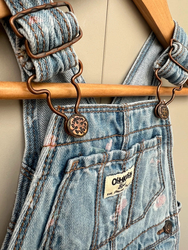 Oshkosh Floral Denim Dungarees 9-12M