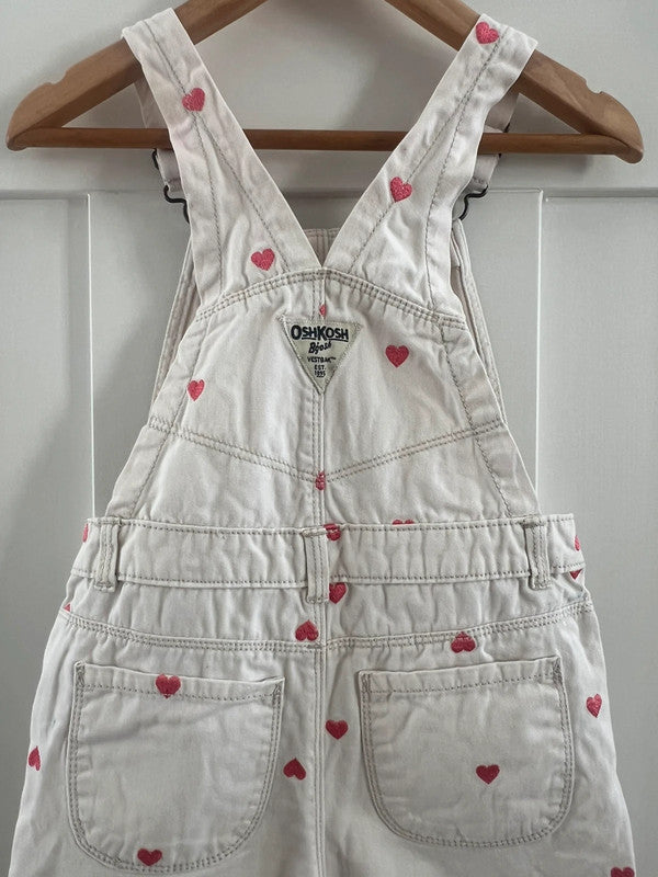 Oshkosh Heart Dungarees 5T (Play condition)