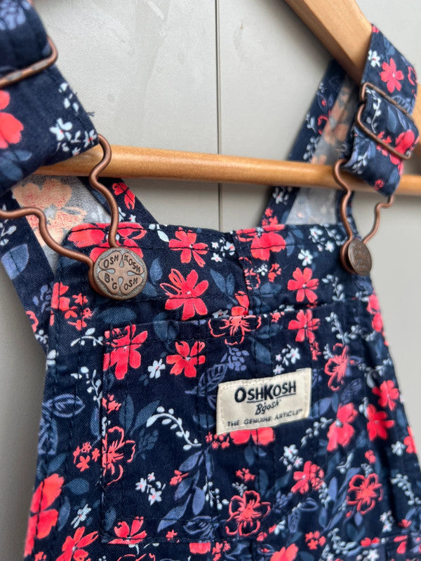 Oshkosh Floral Dungarees 24M