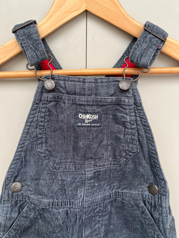 Oshkosh Grey Corduroy Dungarees 18M
