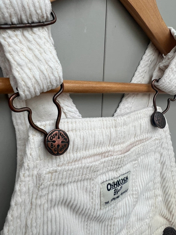 Oshkosh Cream Corduory Dungarees 2T