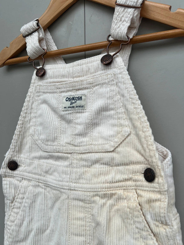 Oshkosh Cream Corduory Dungarees 2T