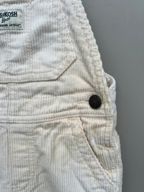 Oshkosh Cream Corduory Dungarees 2T