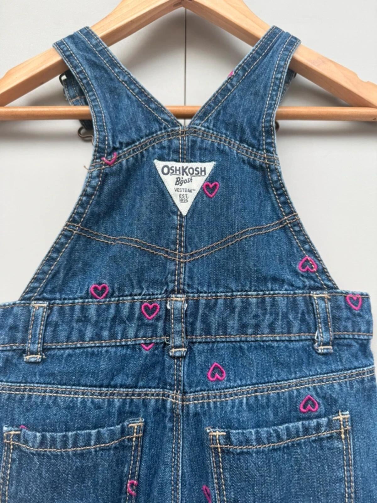 Oshkosh Heart Denim Dungarees 12M