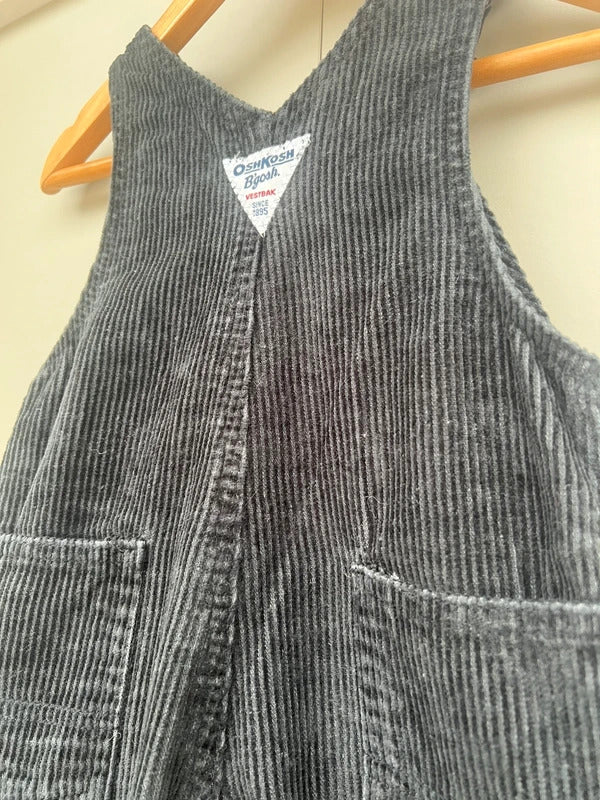 Oshkosh Black Corduroy Dungarees 9M