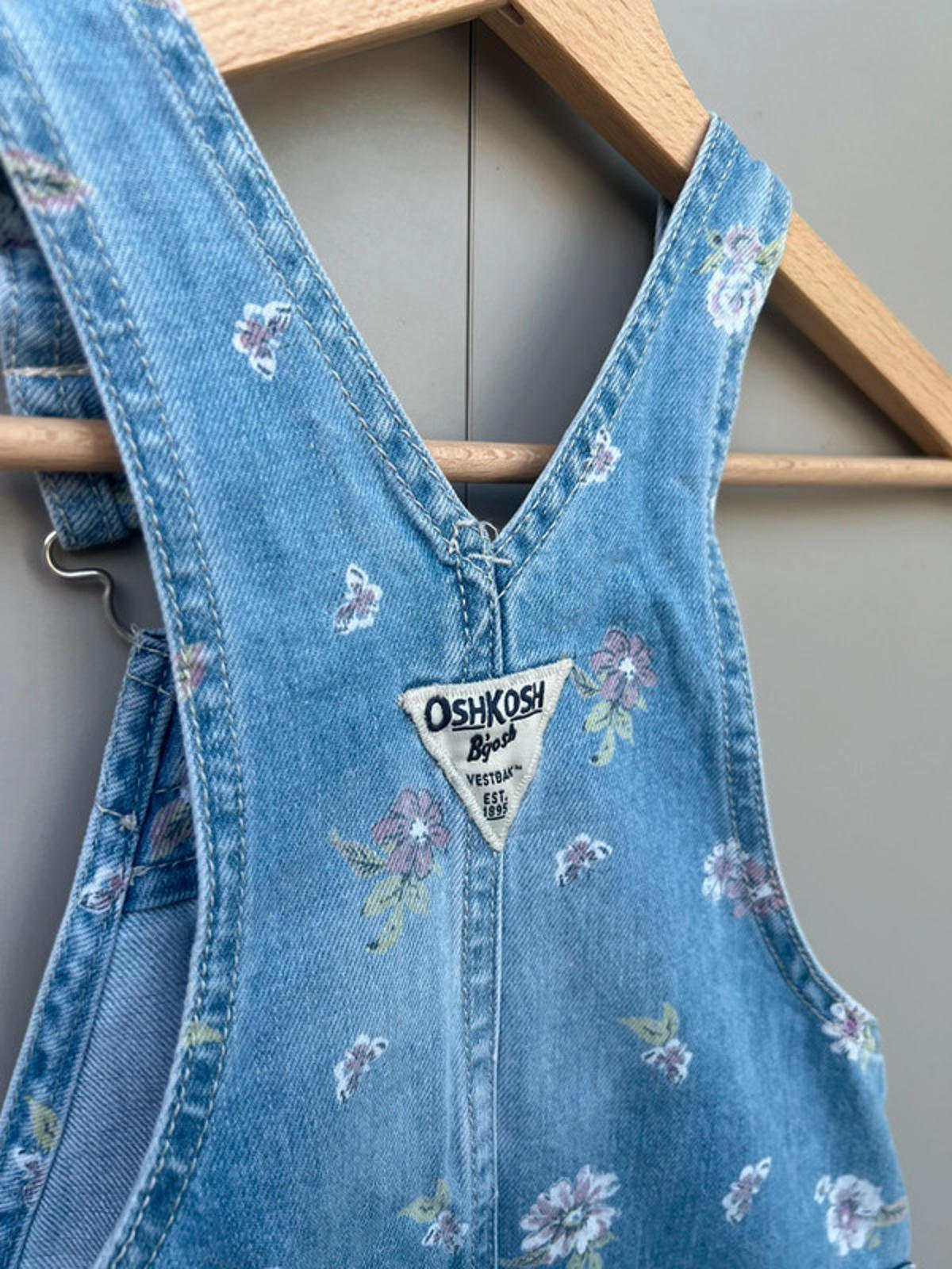 Oshkosh Floral Denim Shortalls 2T