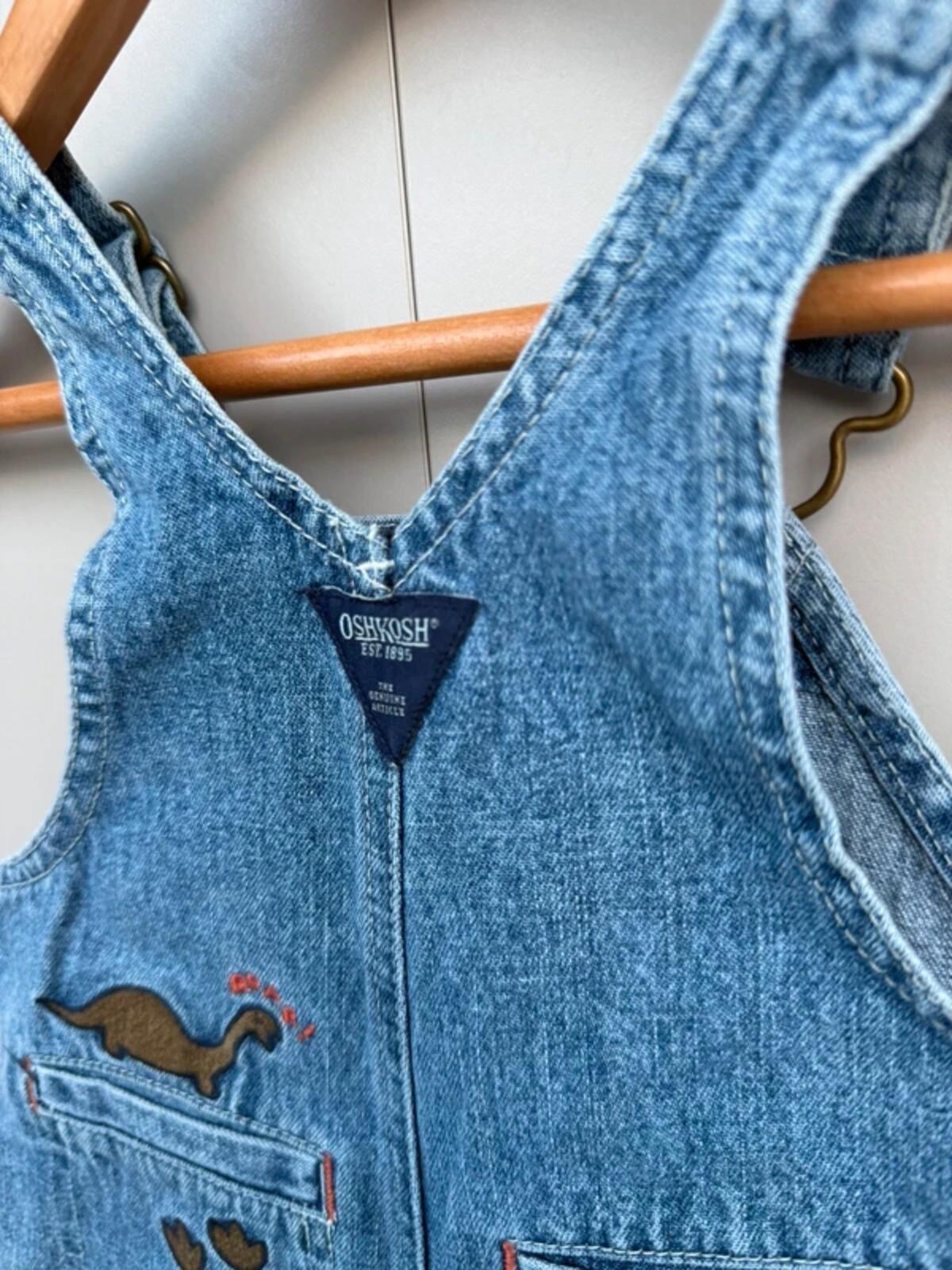 Oshkosh Vintage Dinosaur Dungarees 3-6M