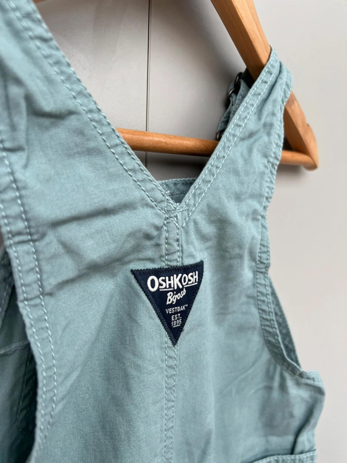 Oshkosh Sage Green Dungarees 24M