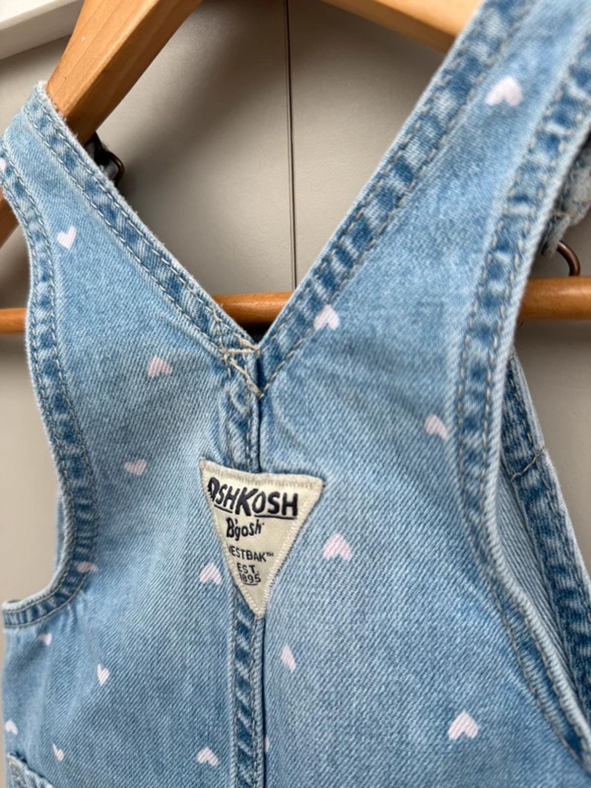Oshkosh Heart Denim Dungarees 12M