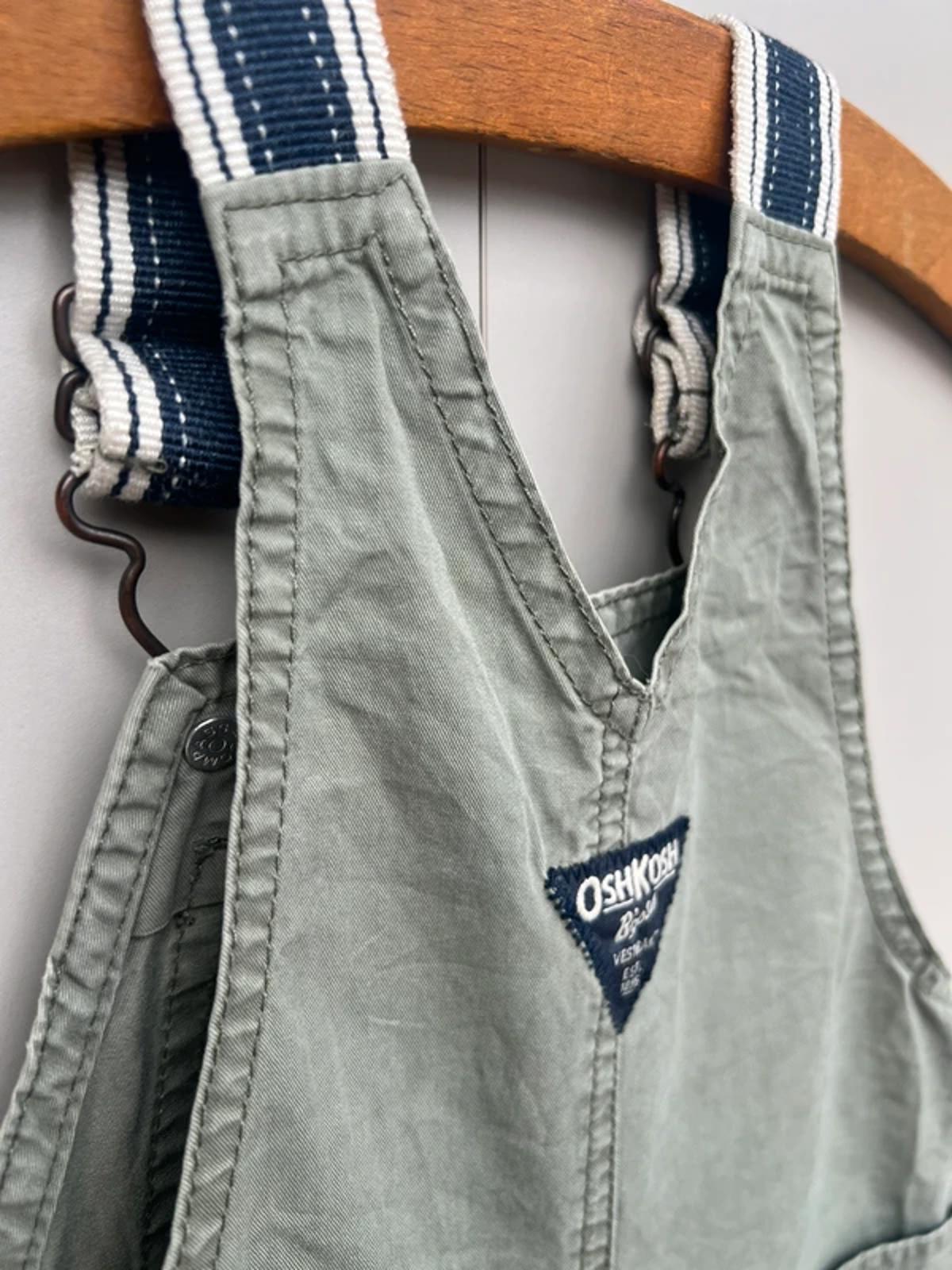 Oshkosh Sage Green Cargo Dungarees 18M