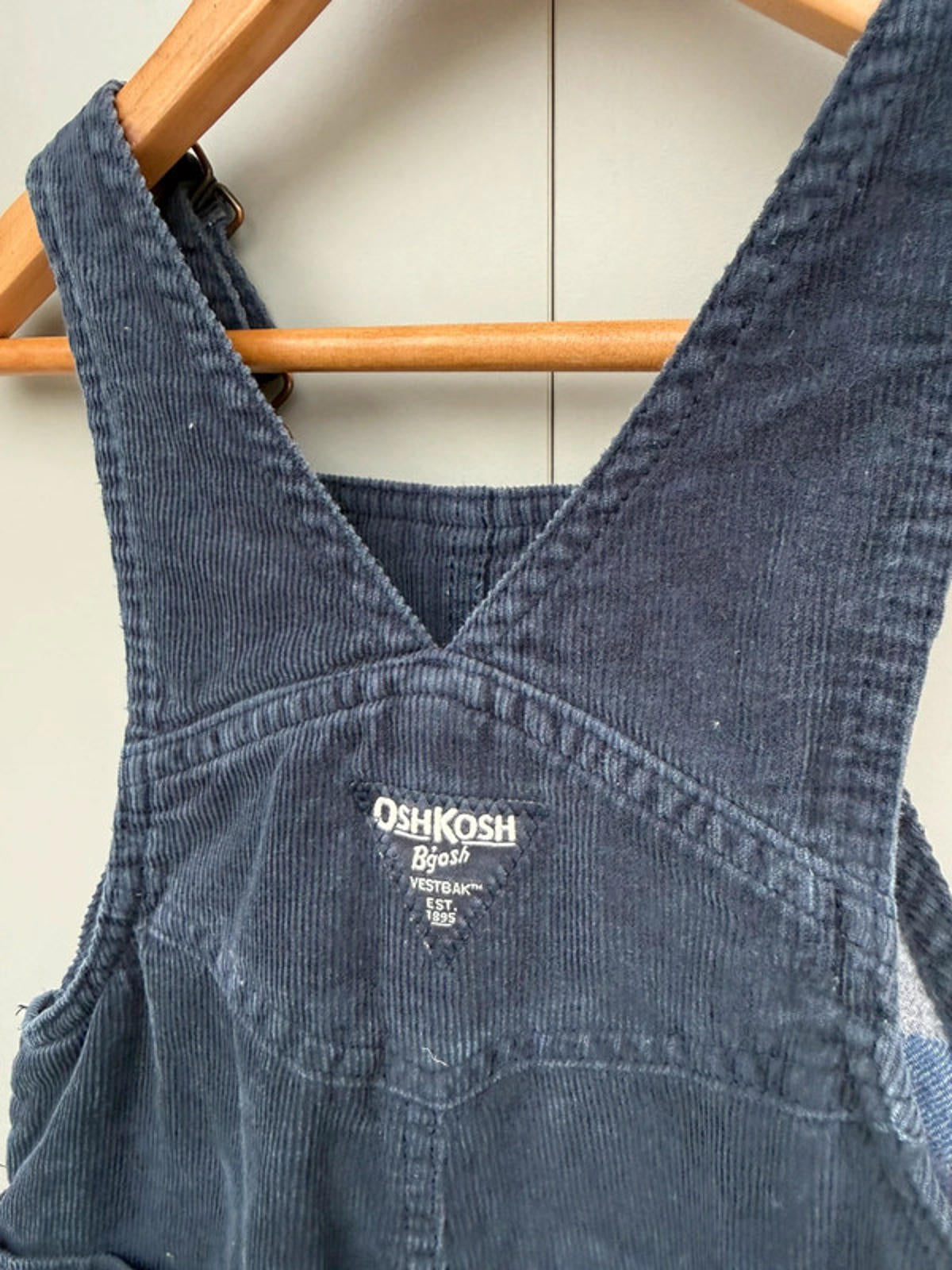 Oshkosh Navy Check Corduroy Dungarees 2T