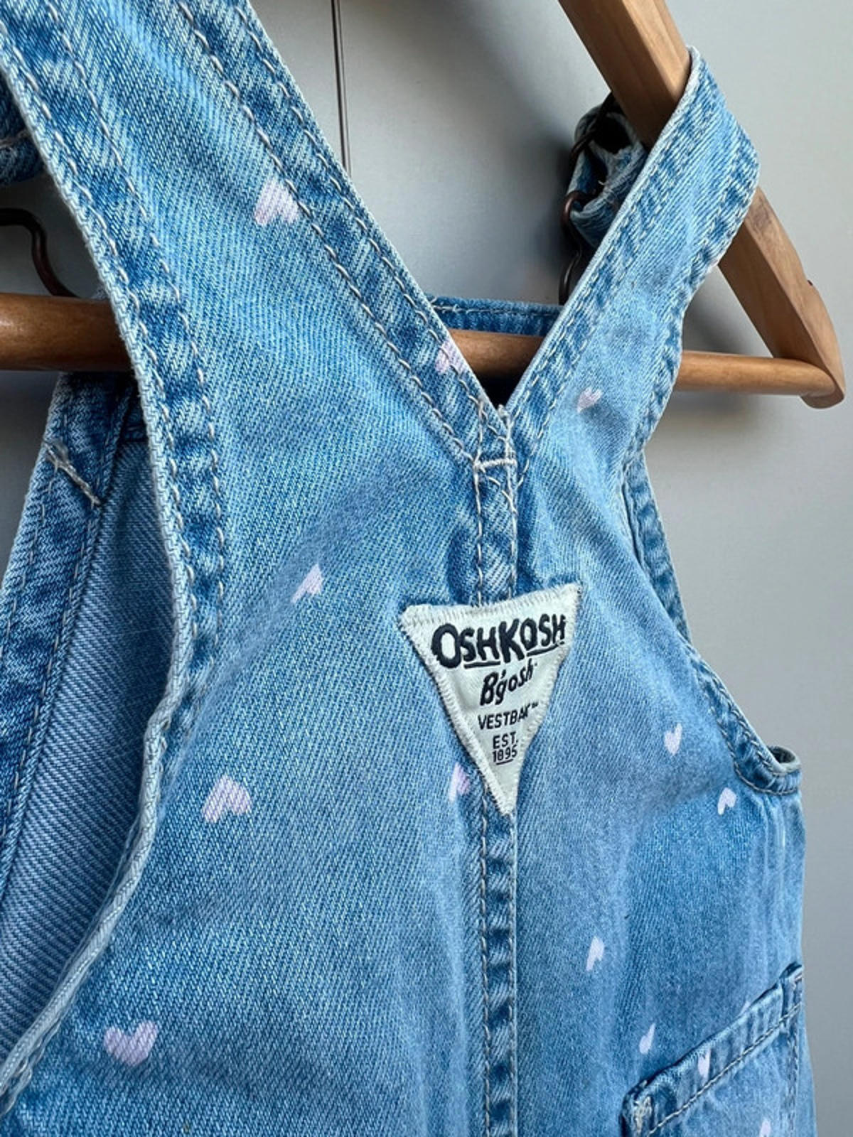 Oshkosh Heart Denim Dungarees 9M