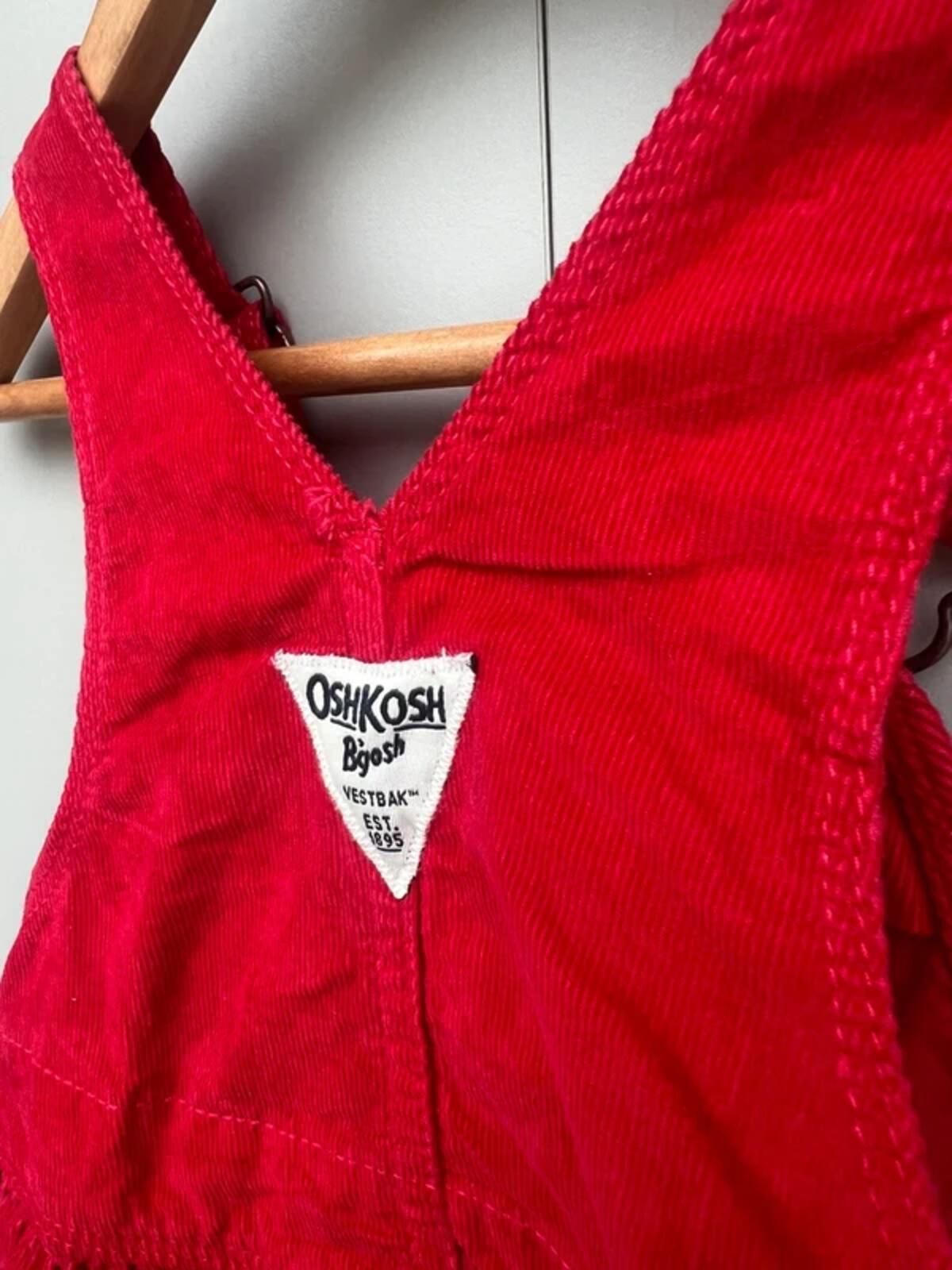 Oshkosh Red Corduroy Dress 3T