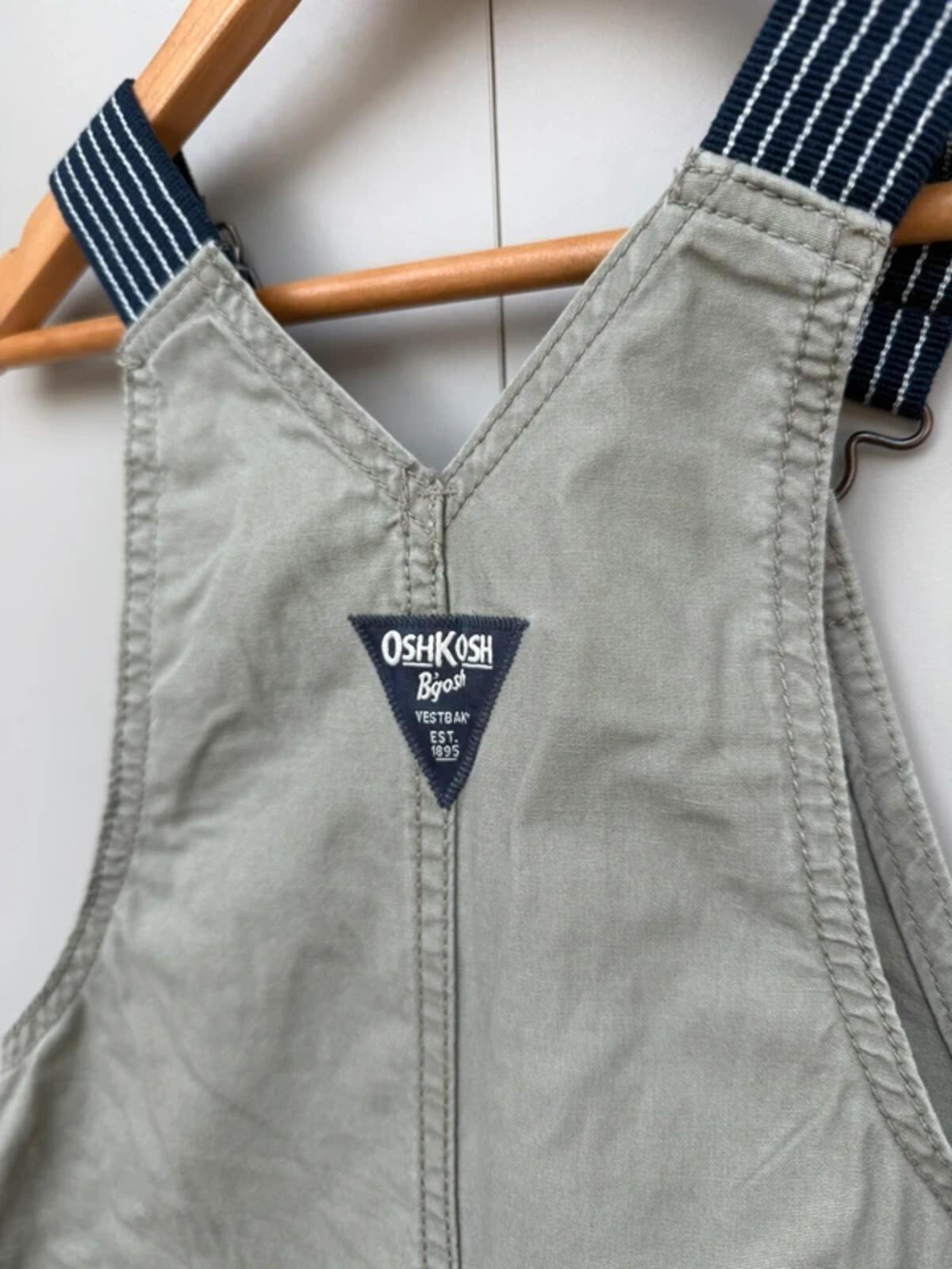 Oshkosh Khaki Shortall Dungarees 4T