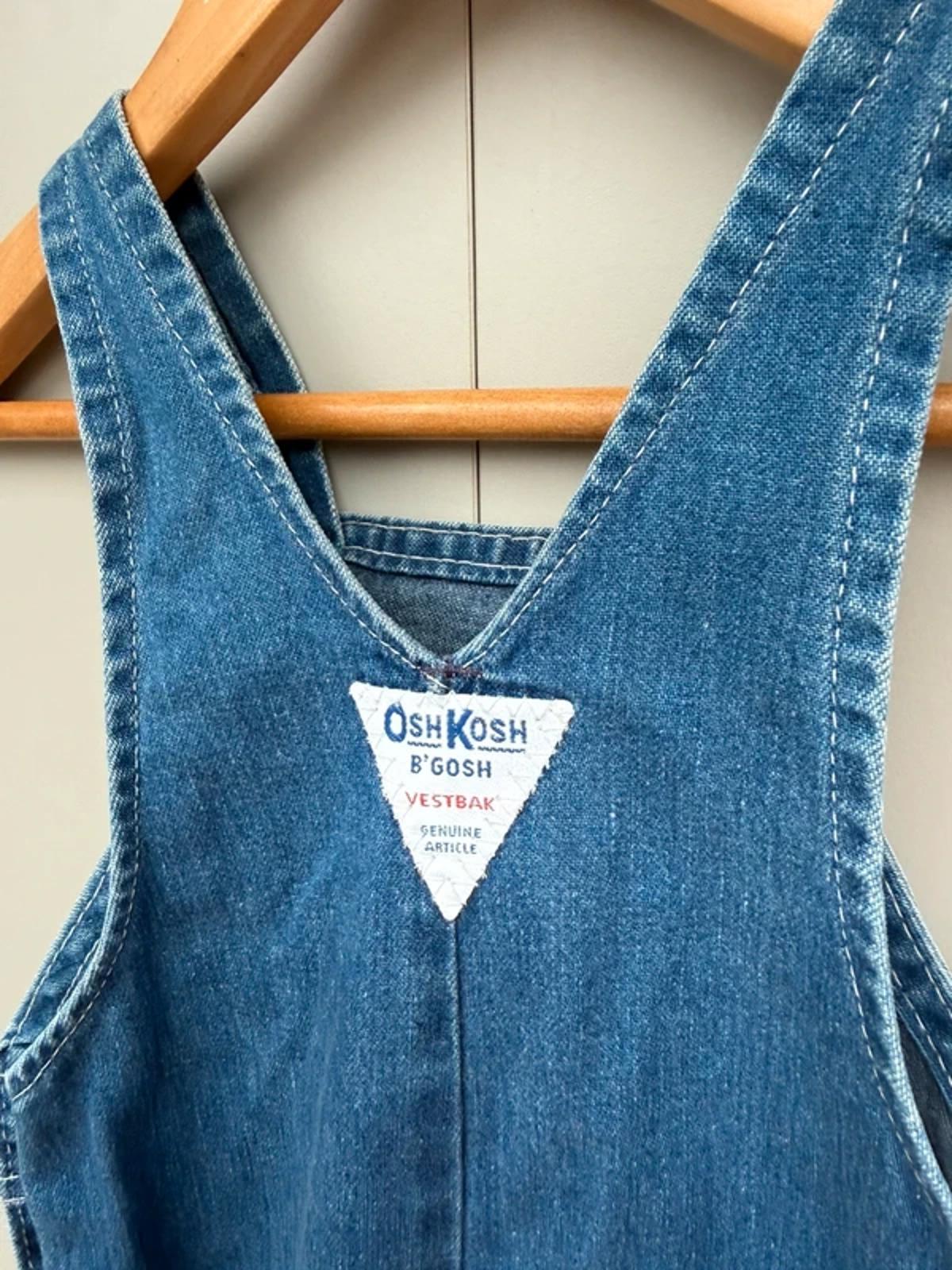 Oshkosh Vintage Denim Suit Dungarees 6/9M