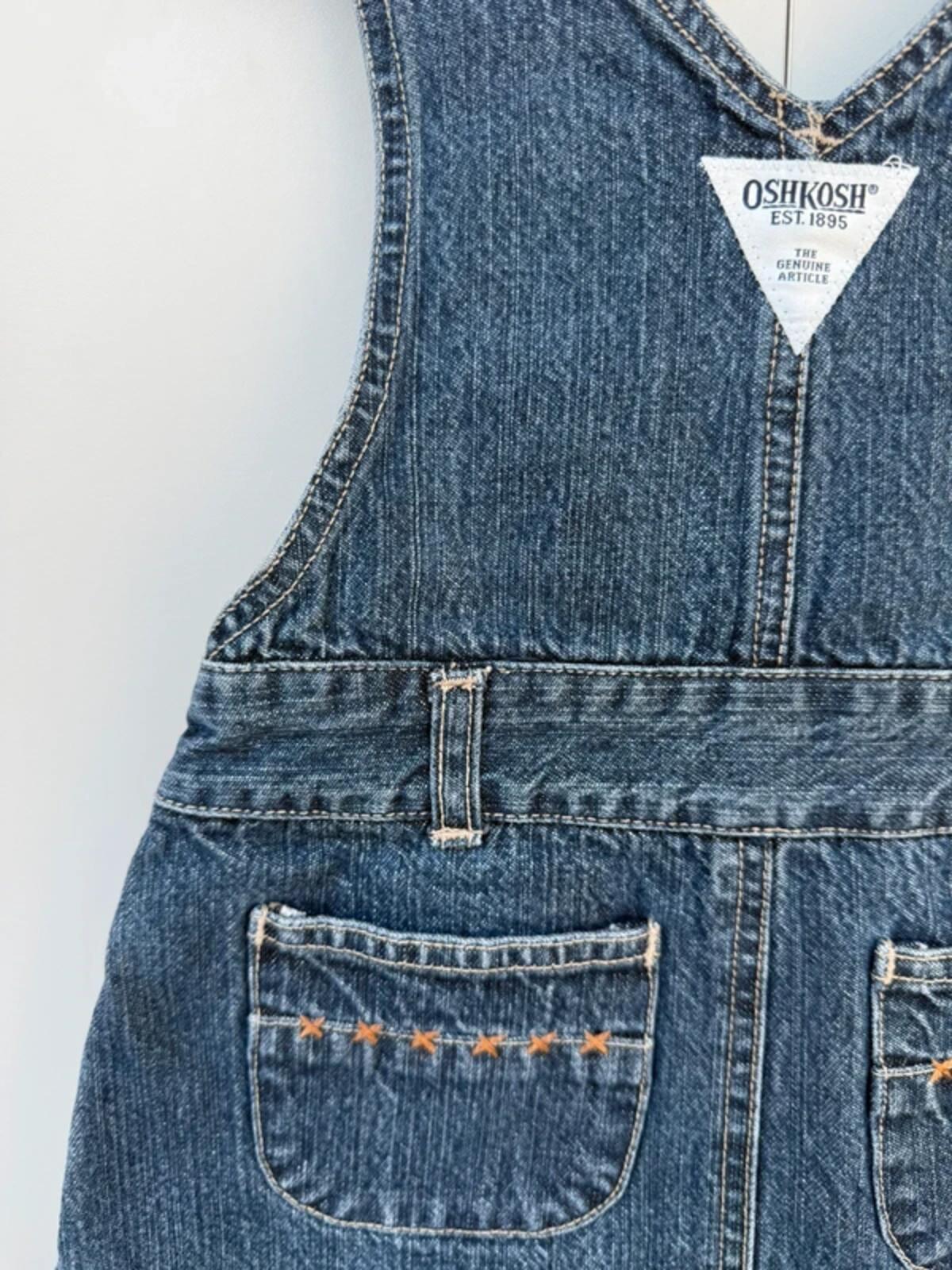 Oshkosh Vintage 90s Dungaree Denim Dress 4T