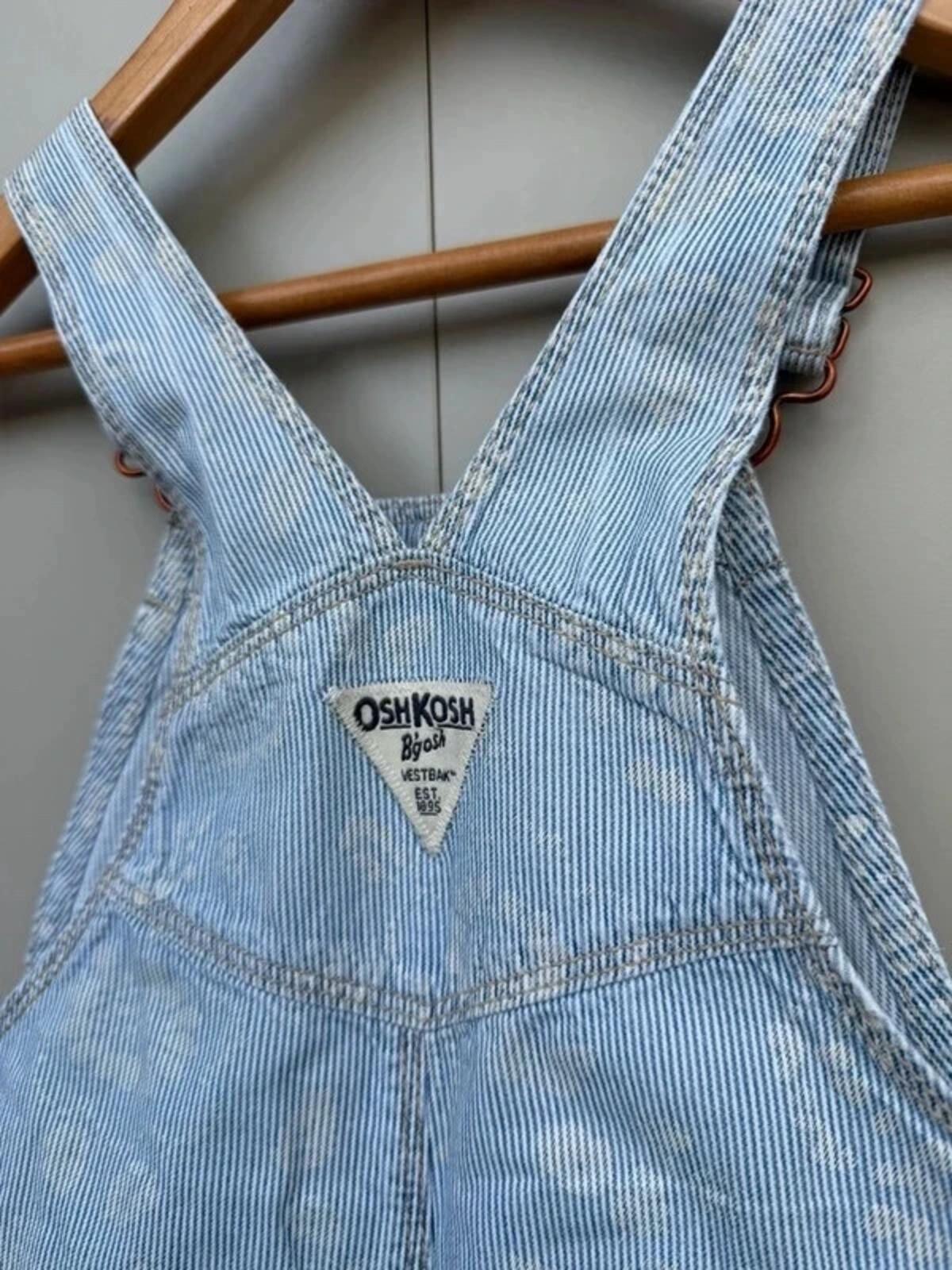 Oshkosh Striped Floral Dungarees 4T