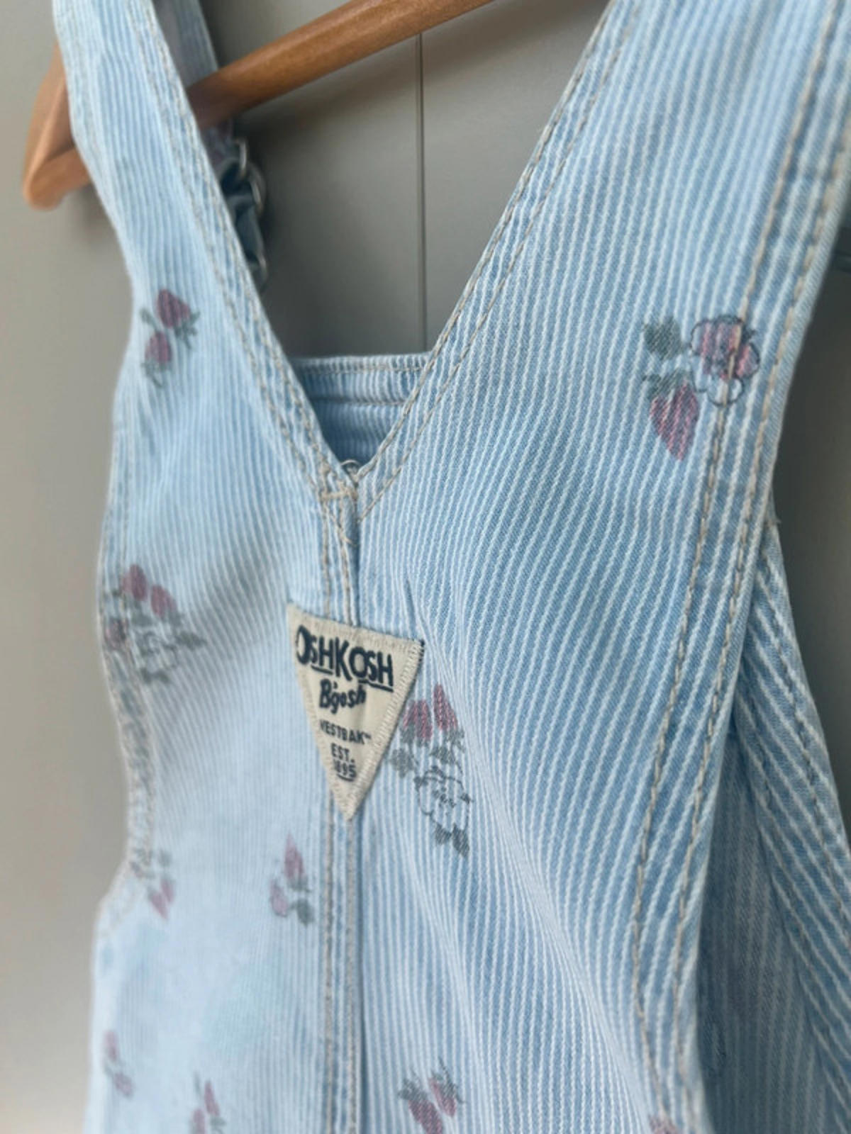 Oshkosh Strawberry Striped Shortalls 4T