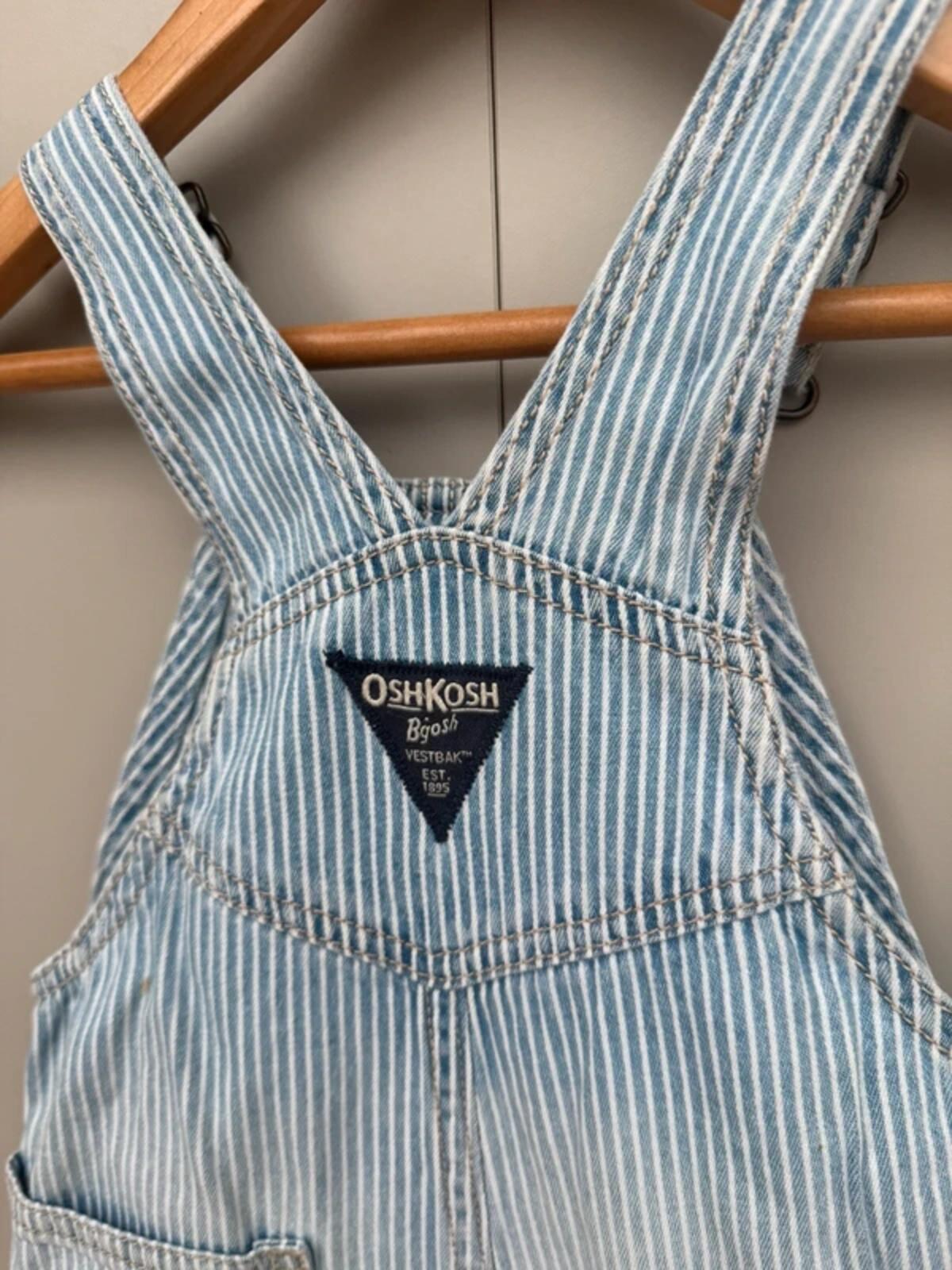 Oshkosh Washed Hickory Shortall Dungarees 18M