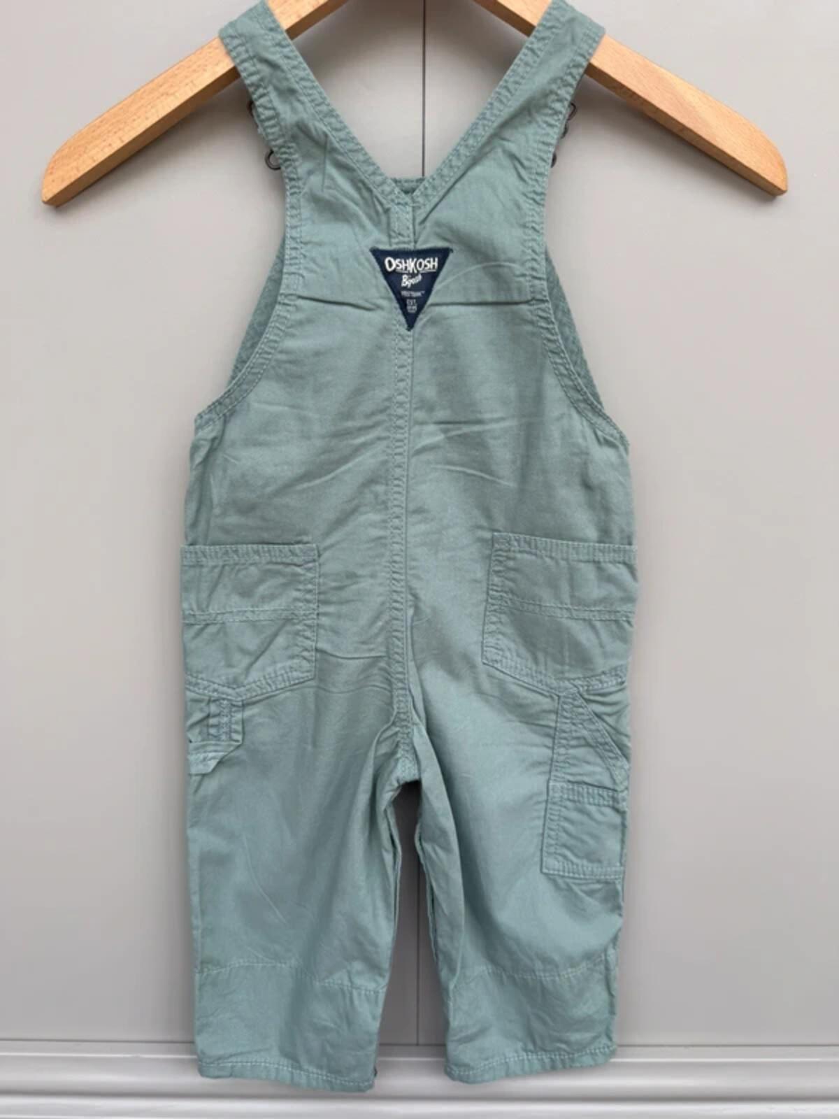 Oshkosh Sage Green Dungarees 18M