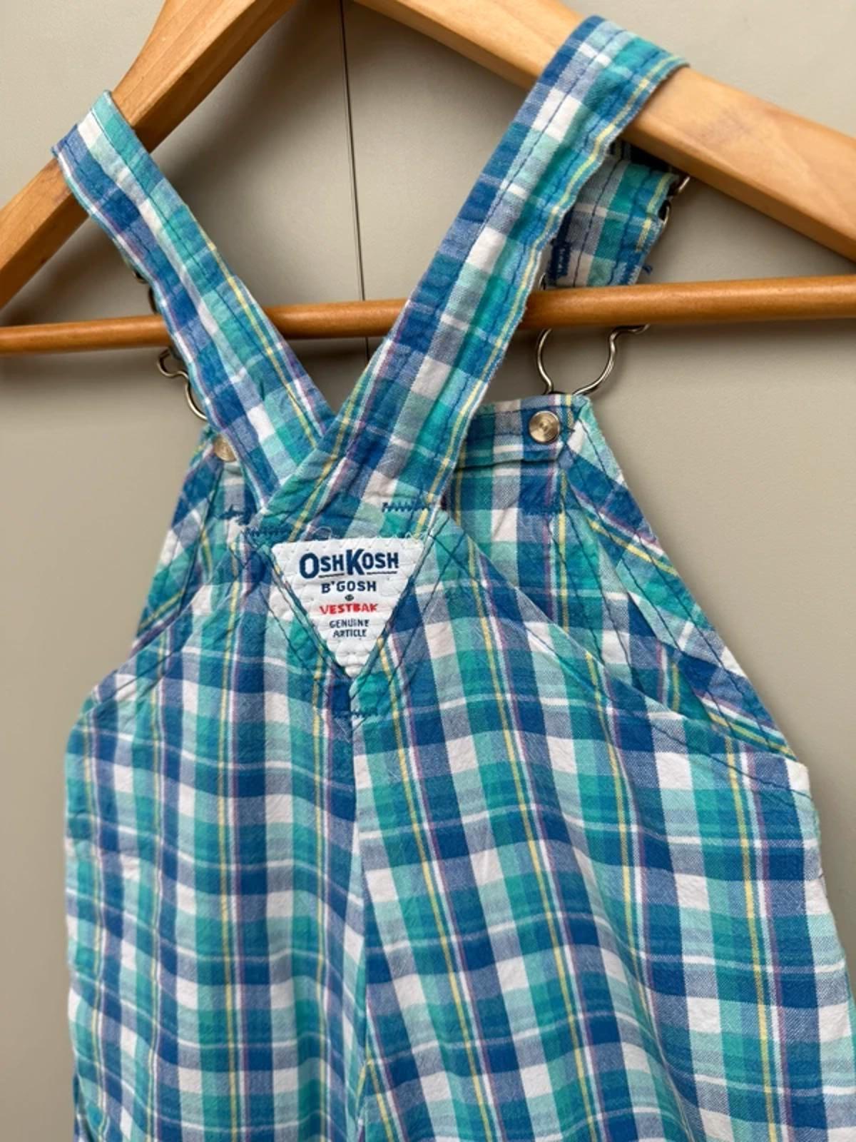RARE Oshkosh Vintage Check Dungarees 18M