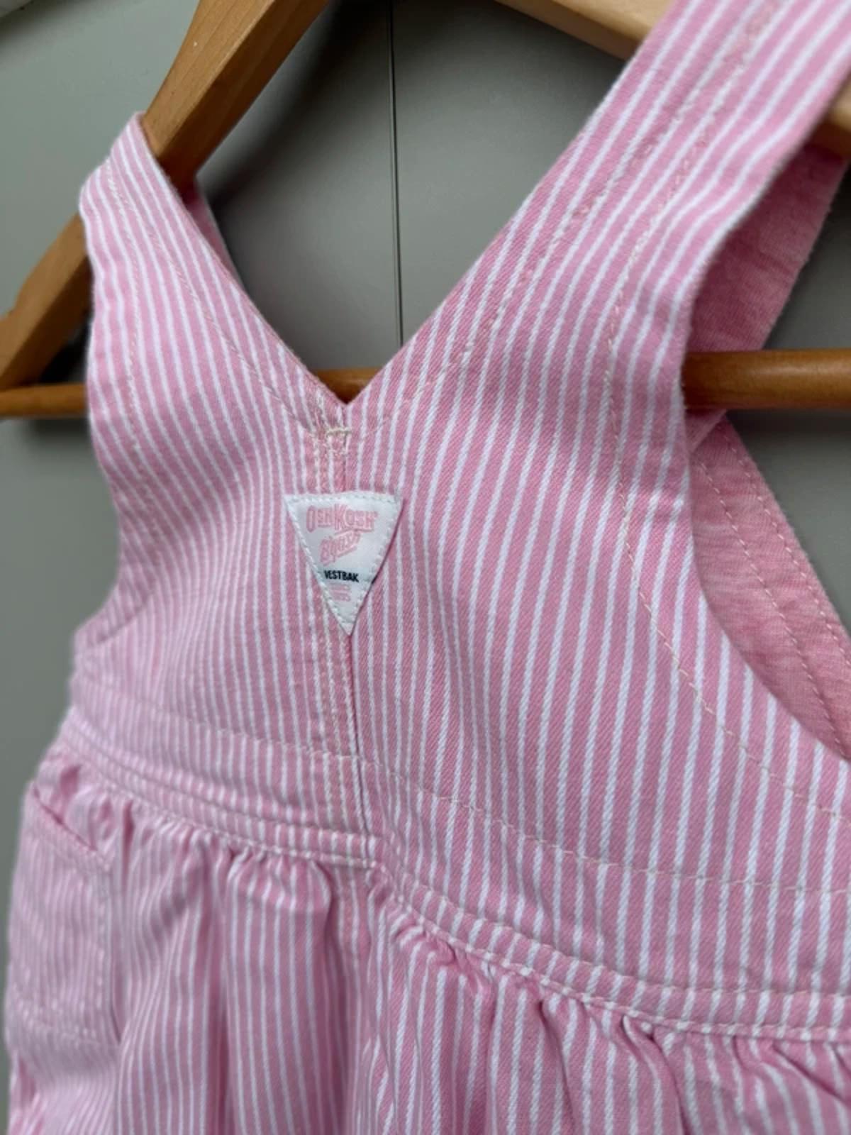 Oshkosh Vintage Pink Hickory Dress 3-6M