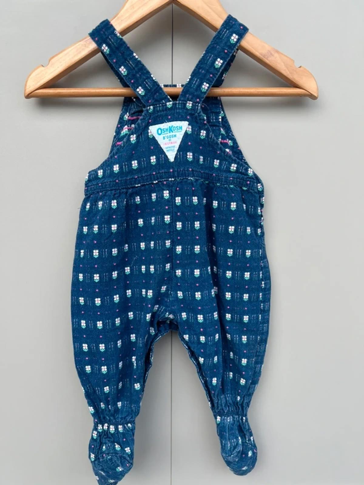 Oshkosh Vintage Floral Dungarees 3/6M
