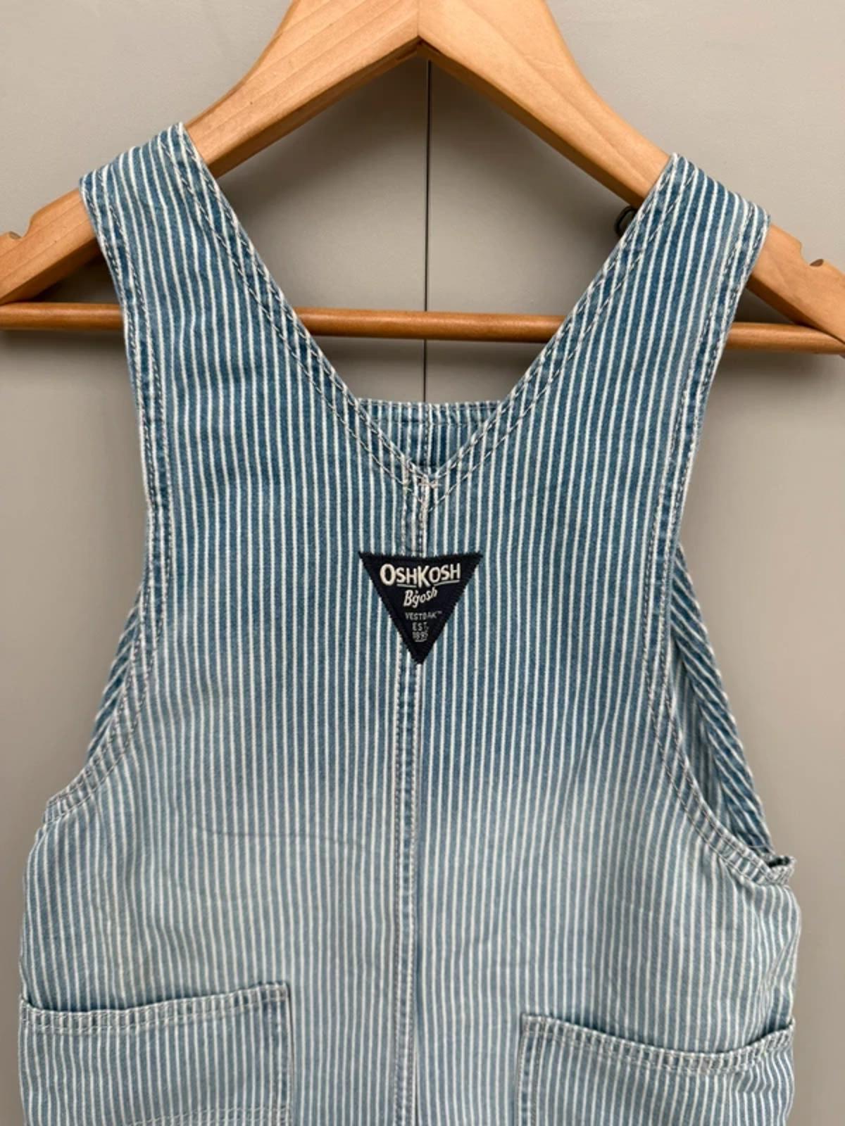 Oshkosh Washed Hickory Dungaree Shortalls 5T