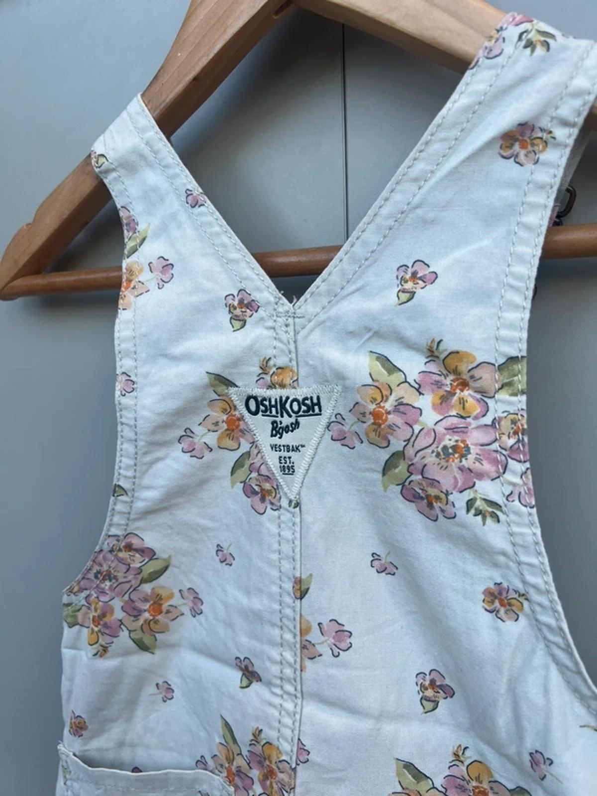 Oshkosh Floral Shortall Dungarees 12M