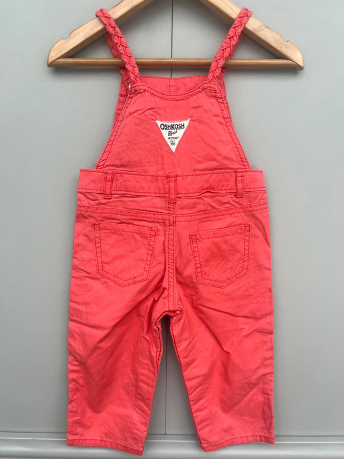 Oshkosh Coral Dungarees 12M
