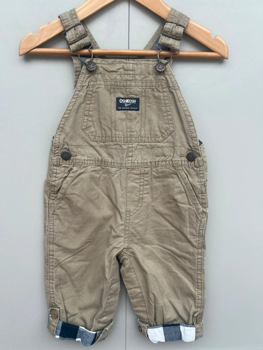 Oshkosh Beige Cargo Dungarees 9-12 M