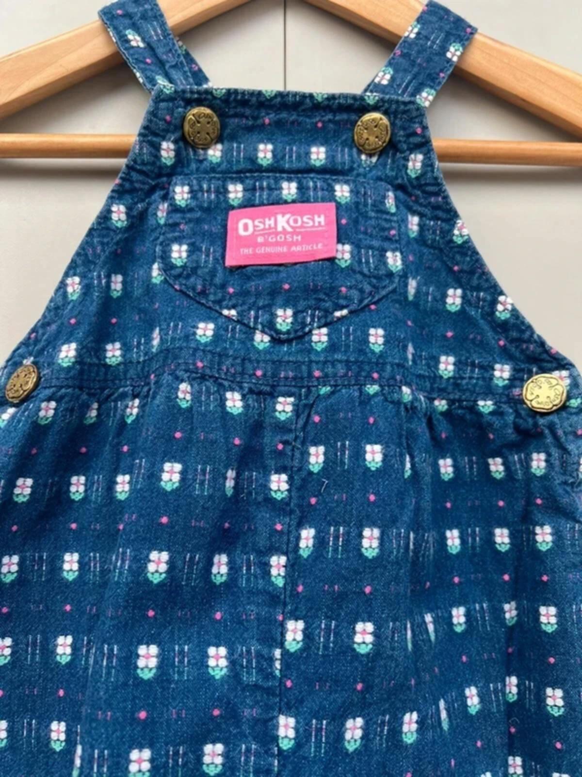 Oshkosh Vintage Floral Dungarees 3/6M