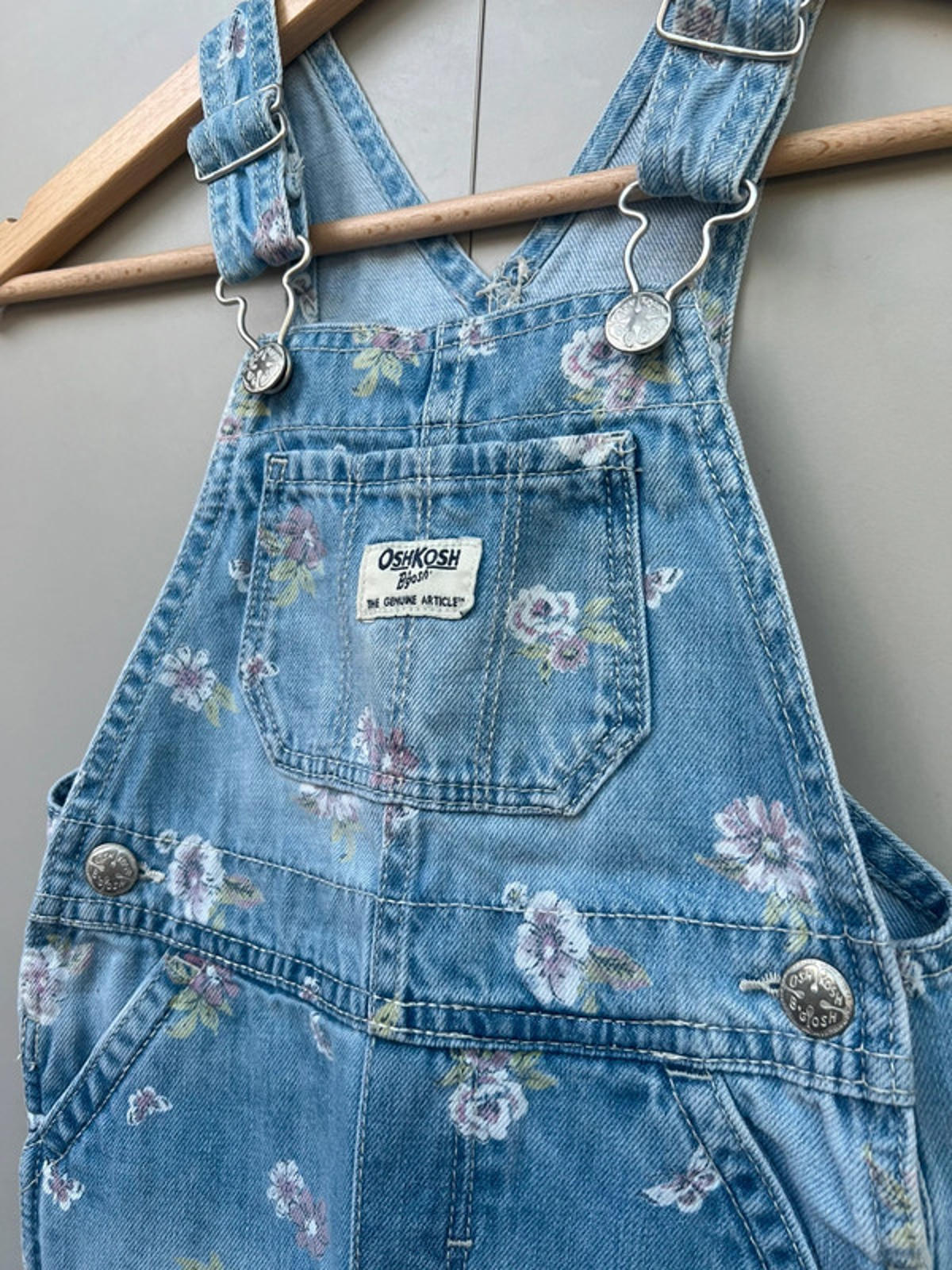 Oshkosh Floral Denim Shortalls 2T