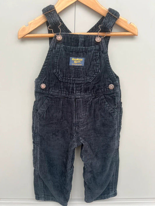 Oshkosh Black Corduroy Dungarees 9M