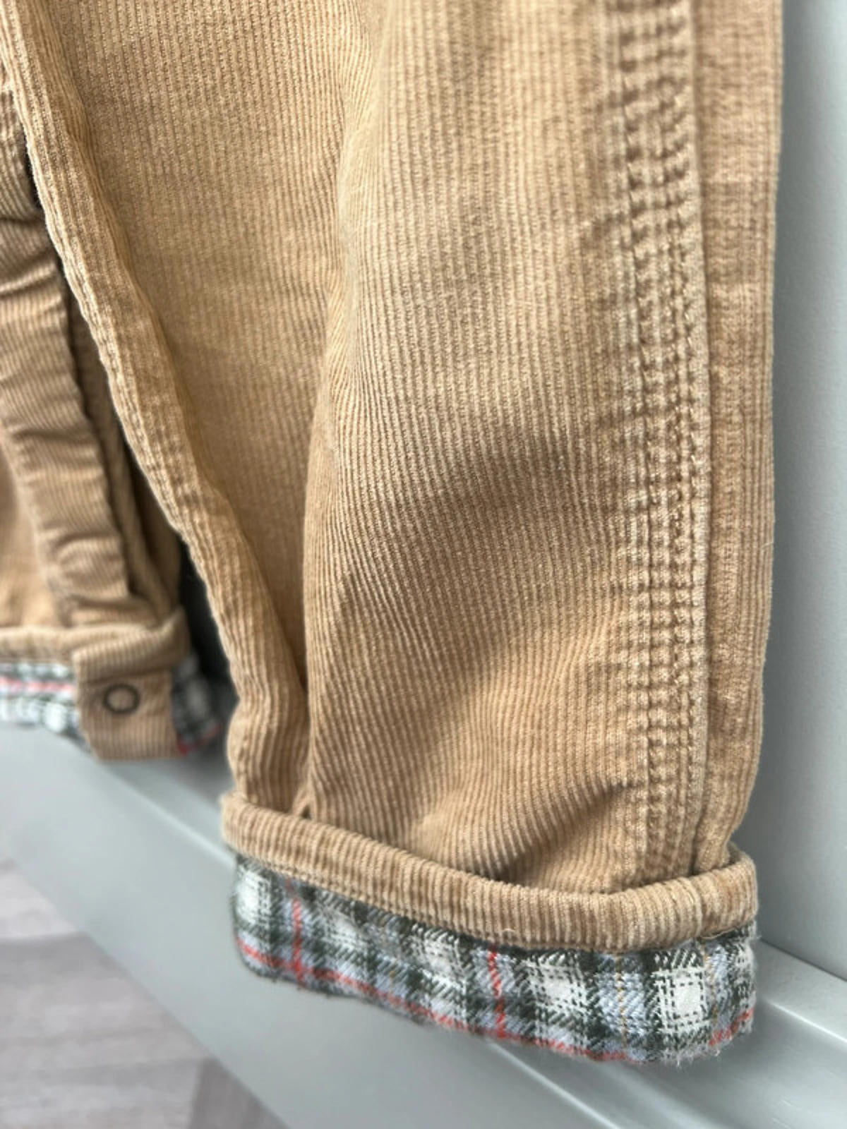 Oshkosh Beige Corduroy Dungarees 12M