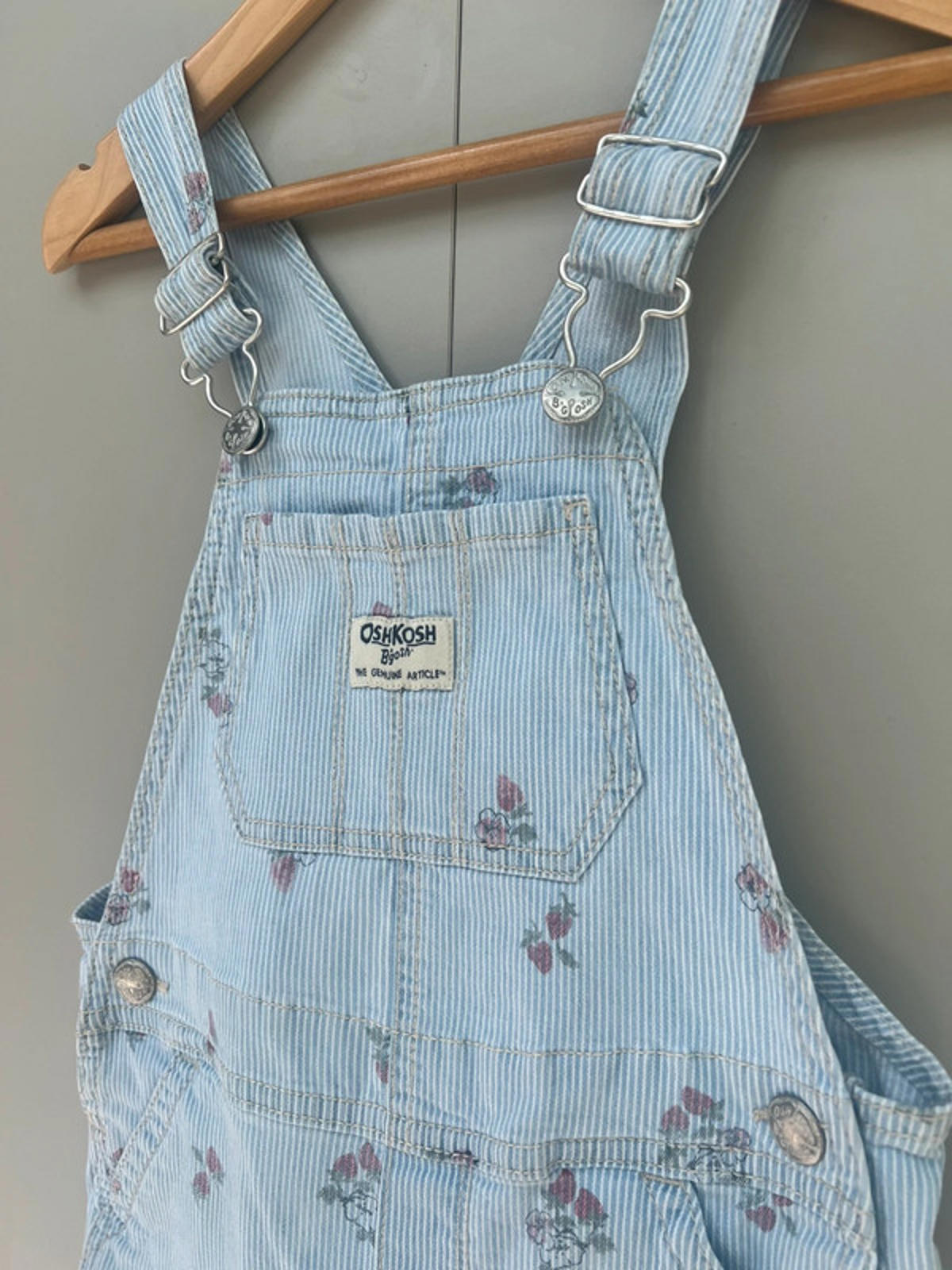 Oshkosh Strawberry Striped Shortalls 4T