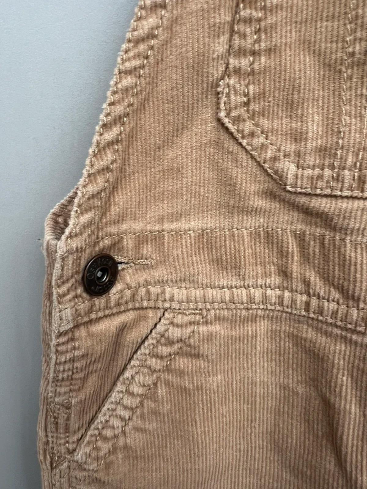 Oshkosh Beige Corduroy Dungarees 12M