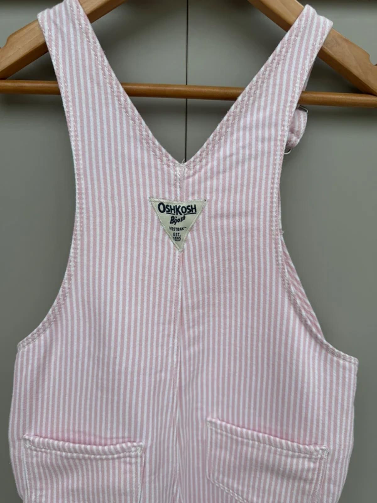 Oshkosh Rose Pink Hickory Dungarees 3T