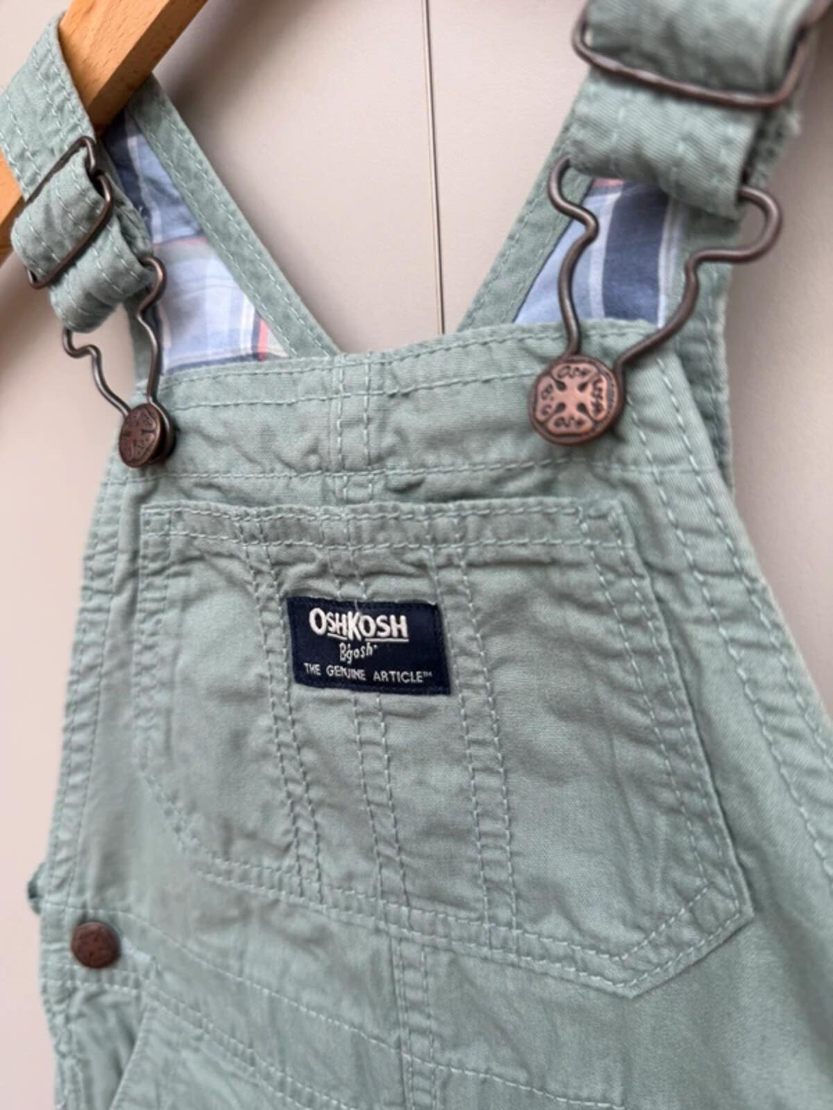 Oshkosh Sage Green Dungarees 18M