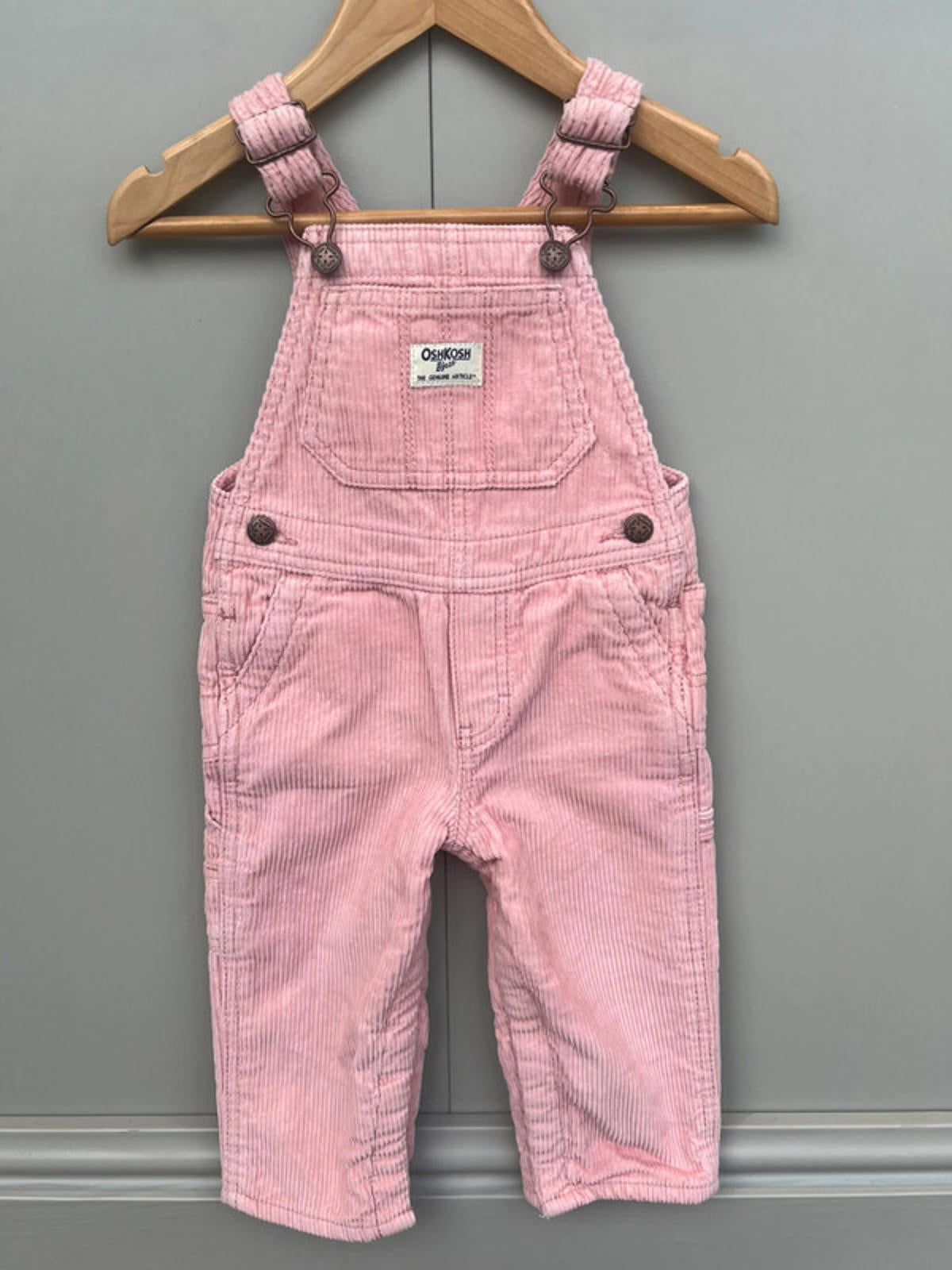 Oshkosh Rose Cord Dungarees 18M
