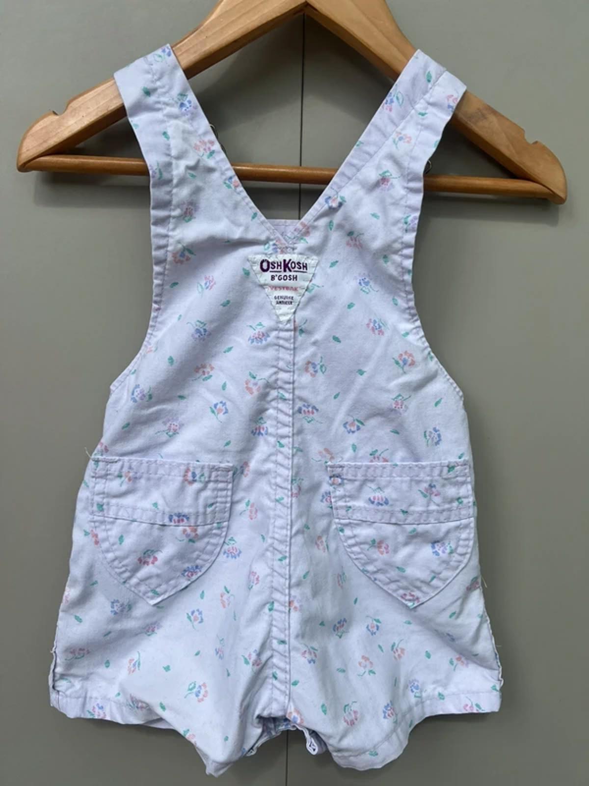 Oshkosh Vintage Lilac Floral Dungarees 18M