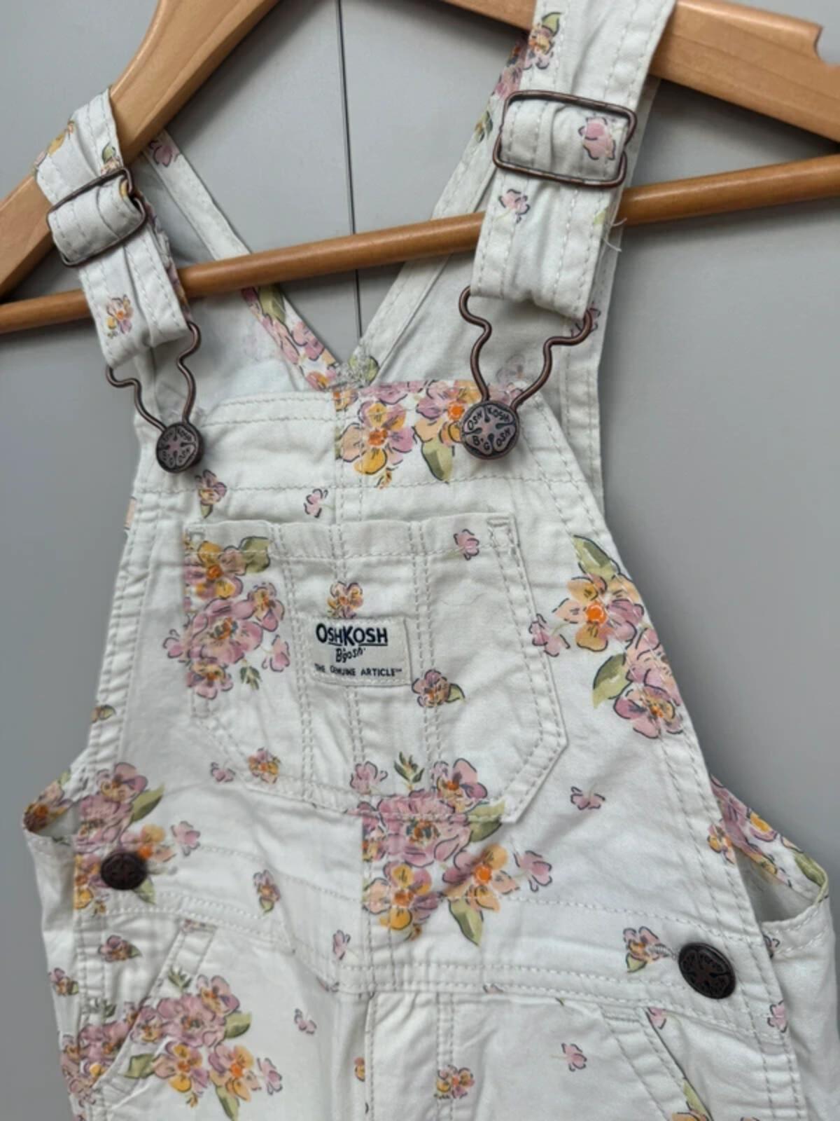 Oshkosh Floral Shortall Dungarees 12M