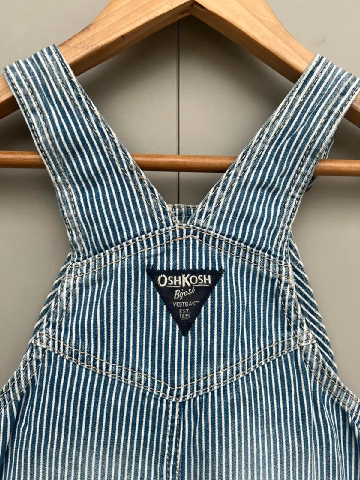 Oshkosh Hickory Shortall Dungarees 12M