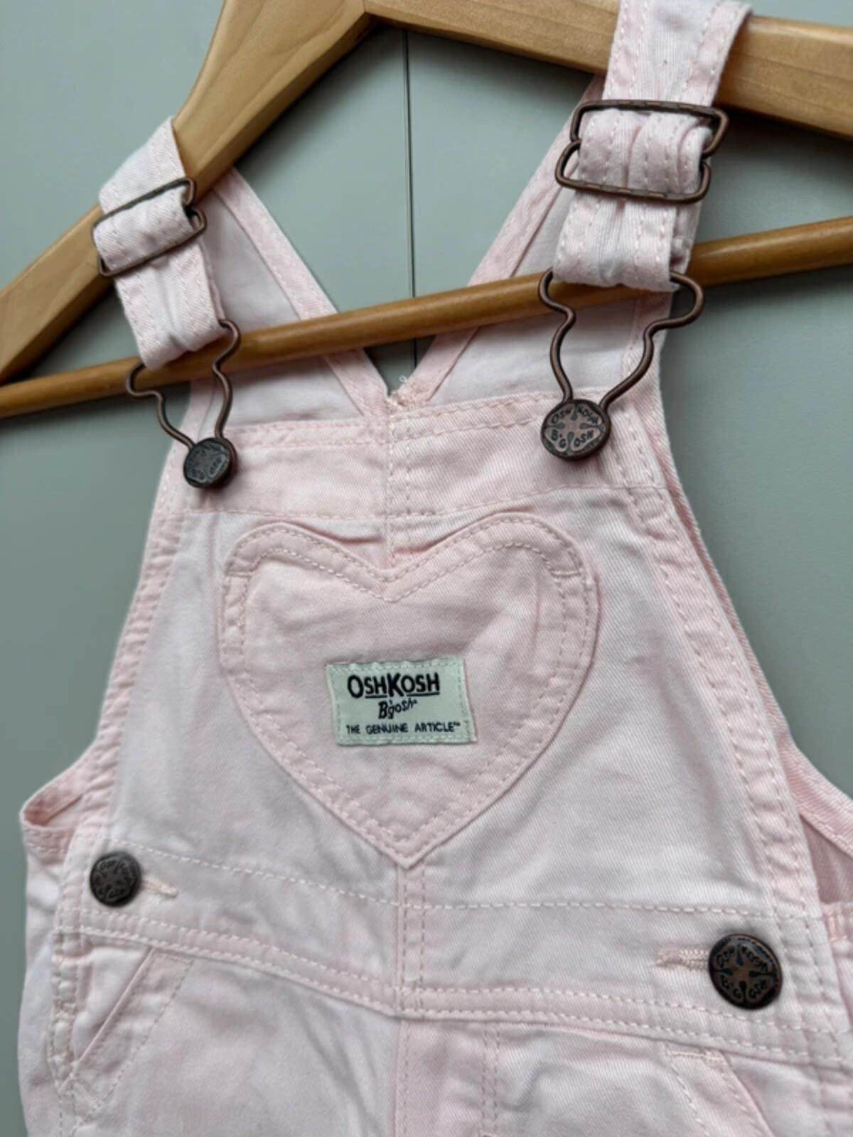 Oshkosh Rose Pink Dungarees 3M