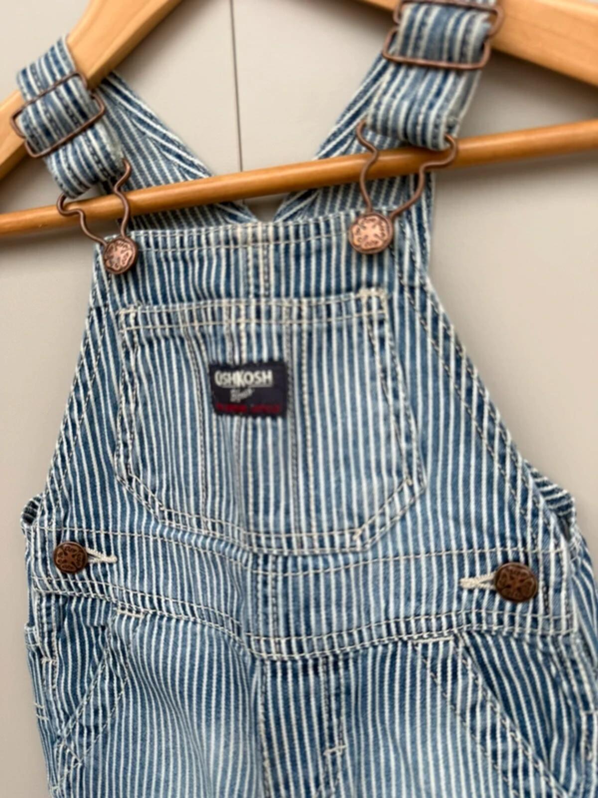 Oshkosh Hickory Shortall Dungarees 9M