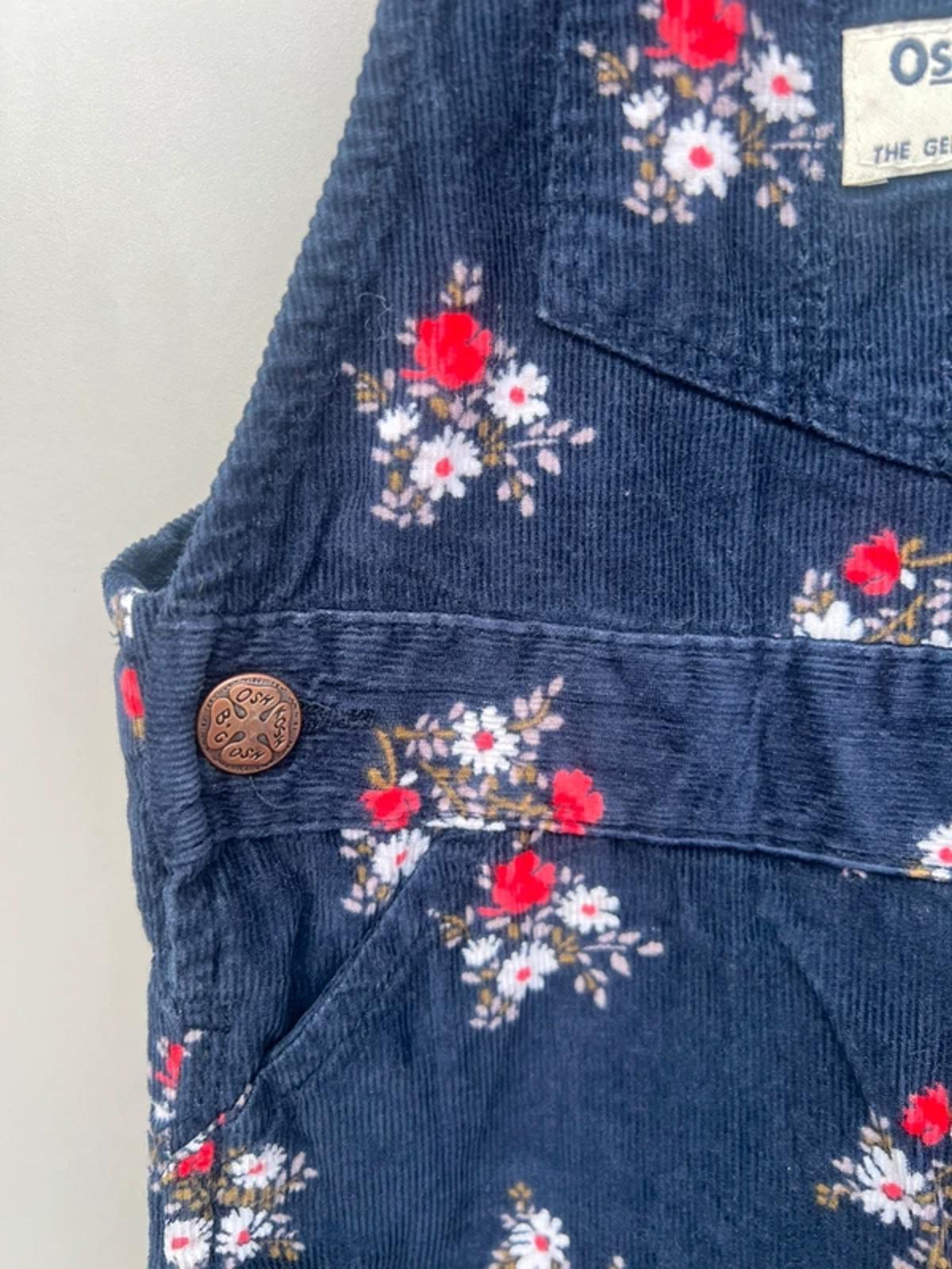 Oshkosh Floral Corduroy Dungarees 18M