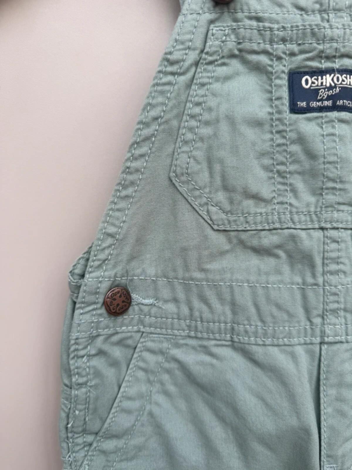 Oshkosh Sage Green Dungarees 18M