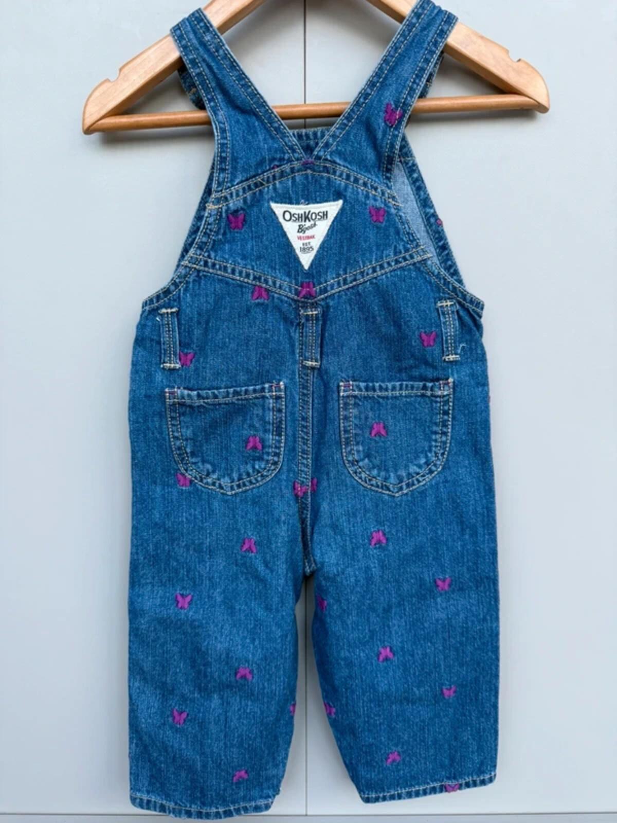 Oshkosh Butterfly Denim Dungarees 12M