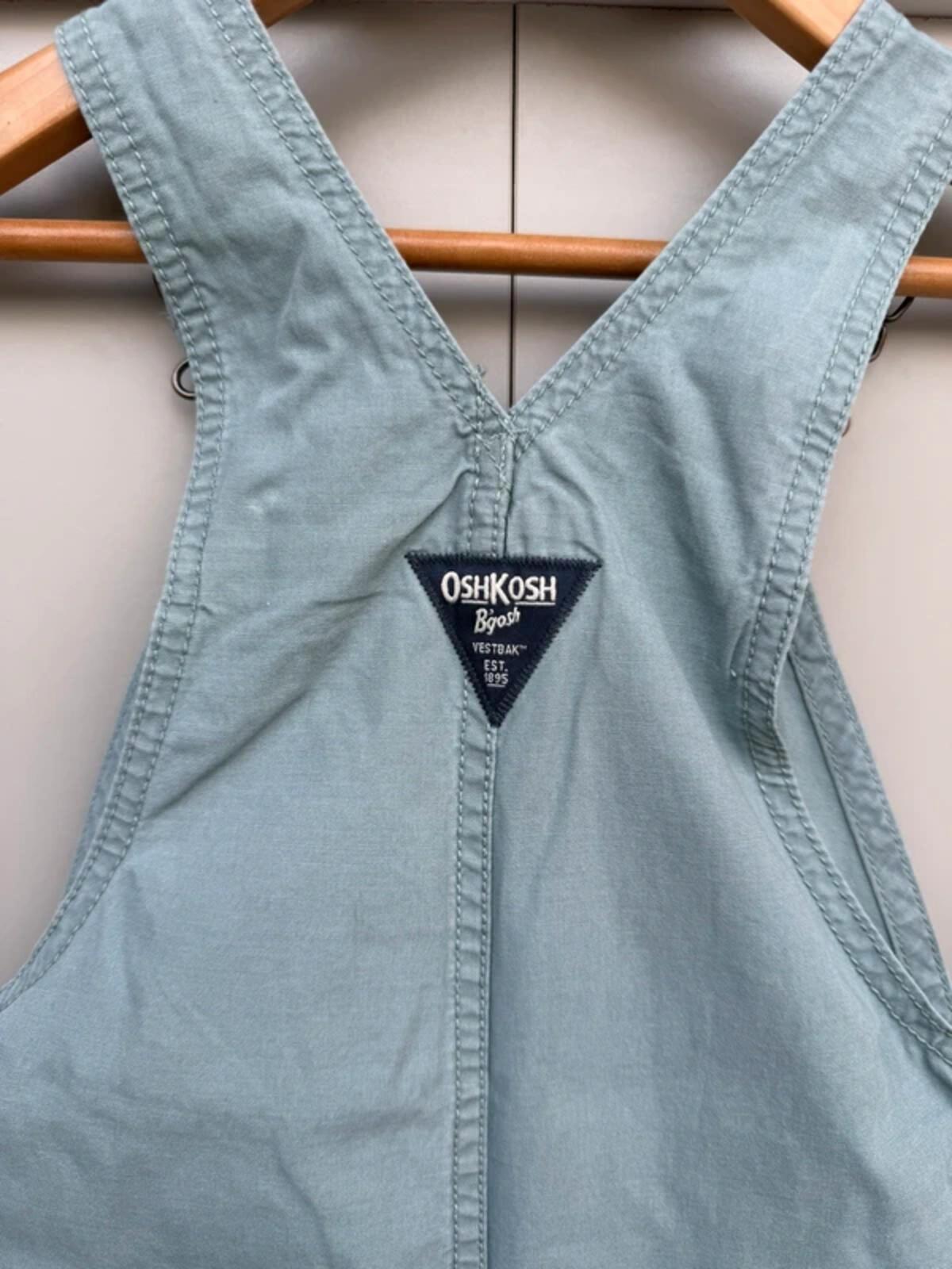 Oshkosh Sage Green Cotton Dungarees 3T