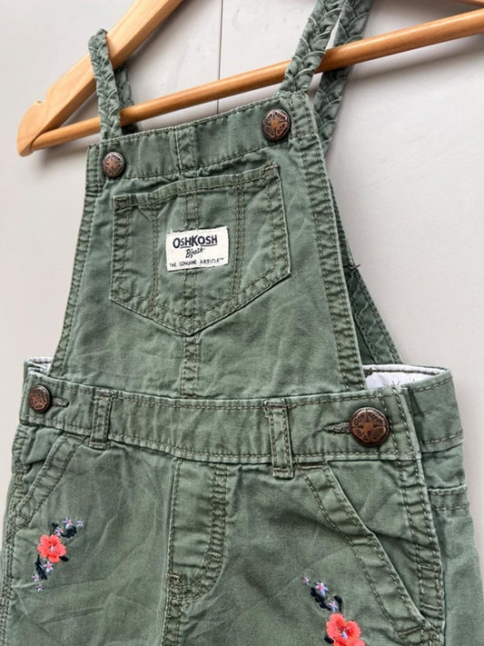 Oshkosh Khaki Dungarees 2T